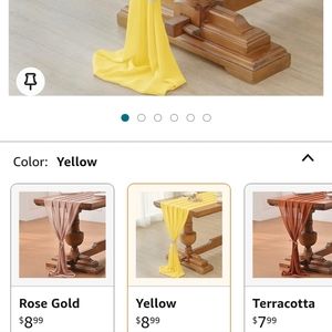 Yellow table runners